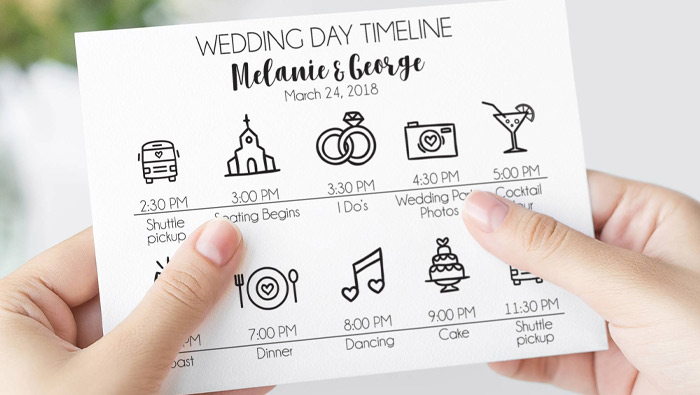 Wedding Timeline Of Events | The Brittany - Lily & Roe Co.